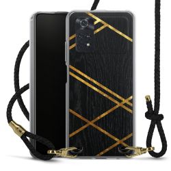 Carry Case Transparent Leather black/gold