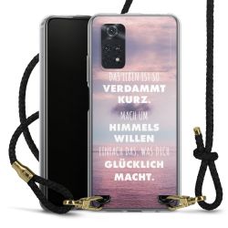 Carry Case Transparent Leder schwarz/gold