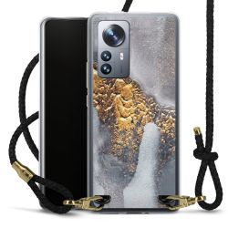 Carry Case Transparent Leather black/gold