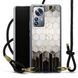 Carry Case Transparent Leather black/gold