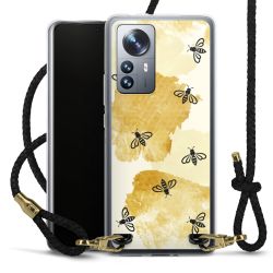 Carry Case Transparent Leather black/gold