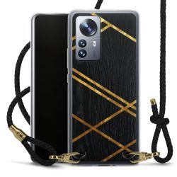 Carry Case Transparent Leather black/gold