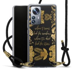 Carry Case Transparent Leather black/gold