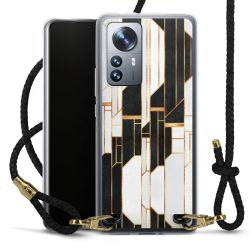 Carry Case Transparent Leather black/gold