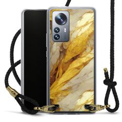 Carry Case Transparent Leather black/gold