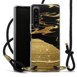 Carry Case Transparent Leather black/gold