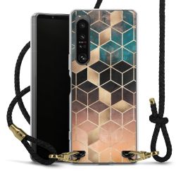 Carry Case Transparent Leather black/gold