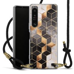 Carry Case Transparent Leather black/gold