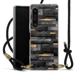 Carry Case Transparent Leather black/gold