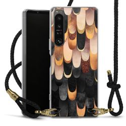 Carry Case Transparent Leather black/gold