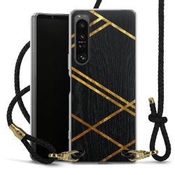 Carry Case Transparent Leather black/gold