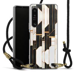 Carry Case Transparent Leather black/gold