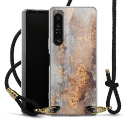 Carry Case Transparent Leather black/gold