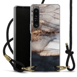 Carry Case Transparent Leather black/gold