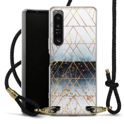 Carry Case Transparent Leather black/gold