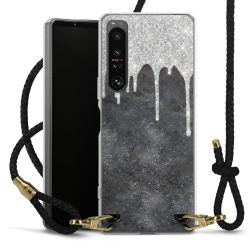 Carry Case Transparent Leather black/gold