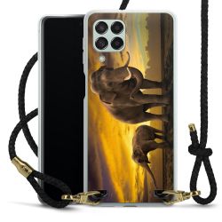 Carry Case Transparent Leather black/gold