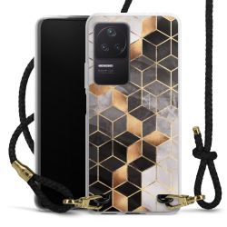 Carry Case Transparent Leather black/gold