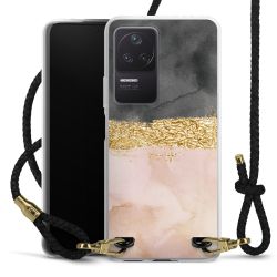 Carry Case Transparent Leder schwarz/gold