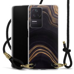 Carry Case Transparent Leather black/gold