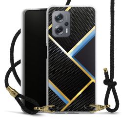 Carry Case Transparent Leather black/gold