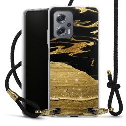 Carry Case Transparent Leather black/gold