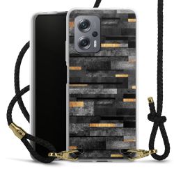 Carry Case Transparent Leather black/gold