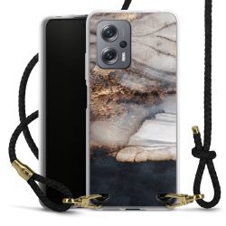 Carry Case Transparent Leather black/gold