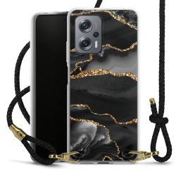 Carry Case Transparent Leather black/gold