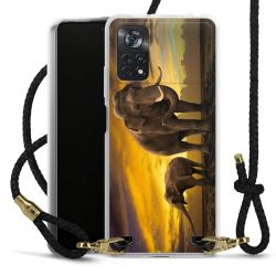 Carry Case Transparent Leather black/gold