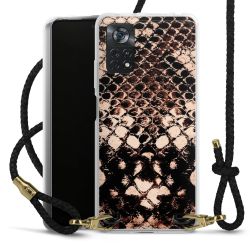 Carry Case Transparent Leather black/gold