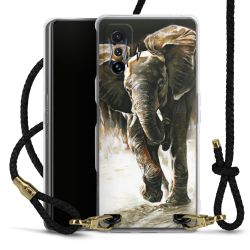 Carry Case Transparent Leather black/gold