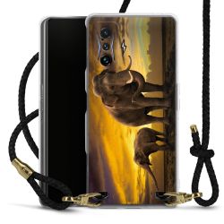 Carry Case Transparent Leather black/gold