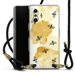 Carry Case Transparent Leather black/gold