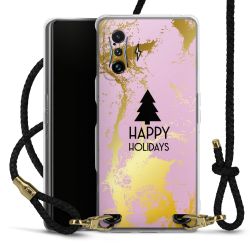 Carry Case Transparent Leather black/gold