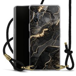 Carry Case Transparent Leather black/gold