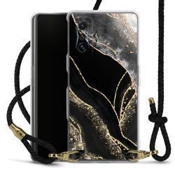 Carry Case Transparent Leather black/gold