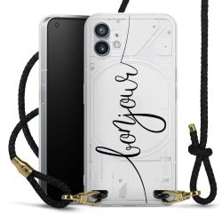 Carry Case Transparent Leather black/gold