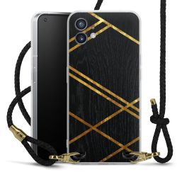 Carry Case Transparent Leather black/gold