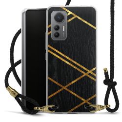 Carry Case Transparent Leather black/gold