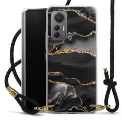 Carry Case Transparent Leather black/gold