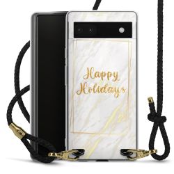 Carry Case Transparent Leather black/gold