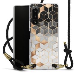 Carry Case Transparent Leather black/gold