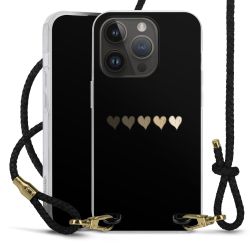 Carry Case Transparent Leather black/gold