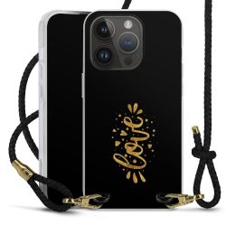 Carry Case Transparent Leather black/gold