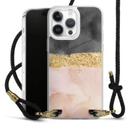 Carry Case Transparent Leder schwarz/gold