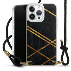 Carry Case Transparent Leather black/gold