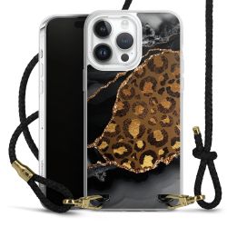 Carry Case Transparent Leather black/gold