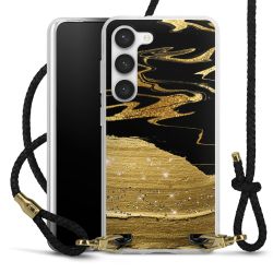 Carry Case Transparent Leather black/gold