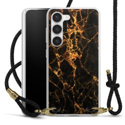 Carry Case Transparent Leather black/gold